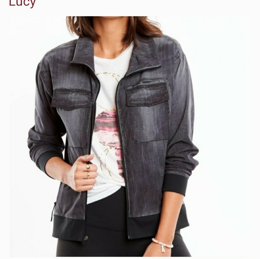 Lucy Indigo Trucker Performance Jacket - image 1